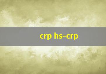 crp hs-crp